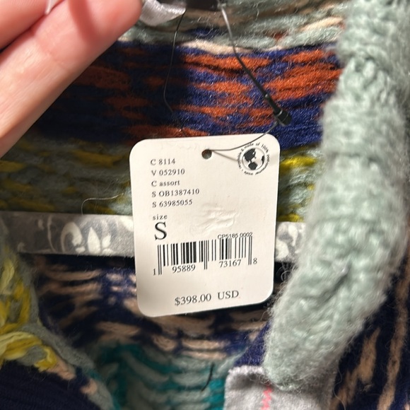 BNWT All my Love Cardi by Free People, Rainbow combo, size Small - Picture 6 of 11